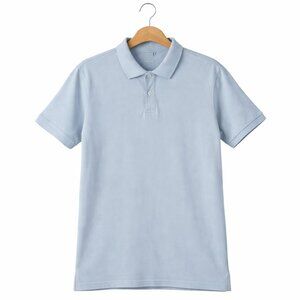 Goodfellow Every Wear Polo Shirt Men M Soft Blue Stretch Cotton Short Sleeve